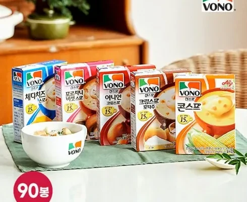 VONO 스프 30각 총 90봉 머그컵 1개  인기 추천 제품 베스트10위