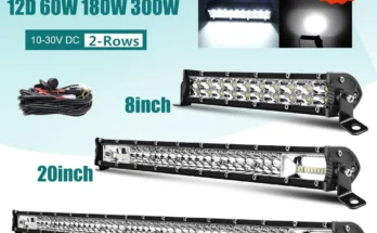 CO LIGHT 슈퍼 슬림 LED 바 스팟 플러드 빔, 트랙터 보트 오프로드 4WD 4×4 트럭 SUV ATV 12V 24V, 12D 8 인치 20 인치 32 인치