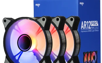 Aigo AR12PRO 120mm rgb 팬 4 핀 PWM argb 냉각 팬 3 핀 5v 오로라 효과 다채로운 선택 12cm 인공 호흡기 컴퓨터 PC 케이스 팬