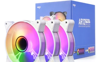 Aigo AR12PRO 흰색 120mm RGB 팬, 4 핀 PWM 냉각 팬, 3pin5v, 무제한 공간, 12cm 환풍기, PC 게이머 컴퓨터 케이스 팬