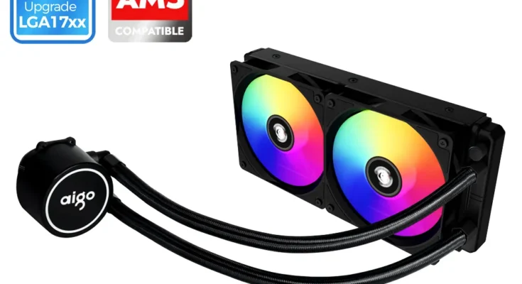 Aigo AC 수냉식 CPU 쿨러, 120 240 360 mm RGB 팬, 액체 방열판 통합 라디에이터, LGA 2066, 2011, 1151, 1155, AM3 +, AM4 AMD