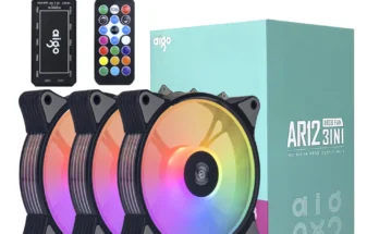 Aigo AR12 120mm PC 게이머 컴퓨터 케이스 팬