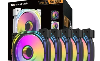 Darkflash-INF24 Pro 120mm Rgb PC 케이스 팬, 인피니티 3 핀 5V 동기화 Argb 4 핀 Pwm 커넥터 데스크탑용 냉각 팬