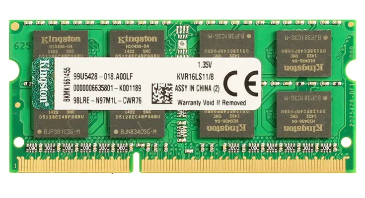 Kingston DDR3L 8 GB 1600Mhz DDR3 8 GB 저전압 SO-DIMM 노트북 Ram (KVR16LS11/8 GB)