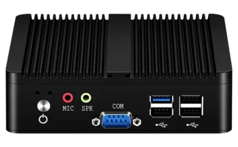 XCY 팬리스 미니 PC, 인텔 셀러론 J6412 듀얼 이더넷, 2x COM RS232 RS485, 윈도우 리눅스 HDMI VGA, 4x USB 와이파이 산업용 컴퓨터