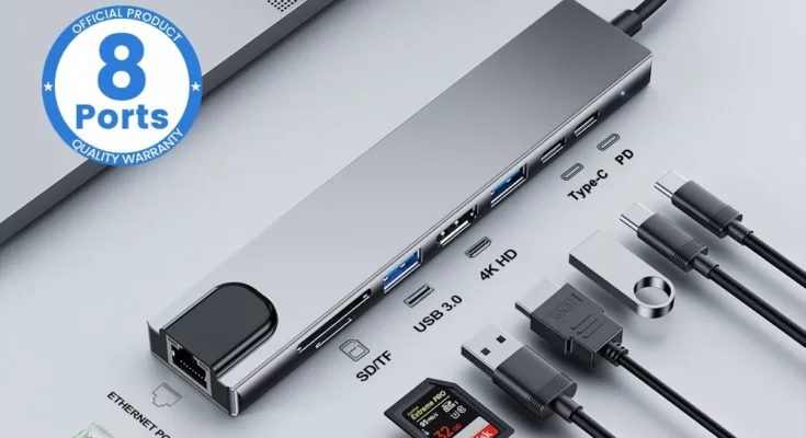 썬더볼트3 도크 맥북에어 2018 5 핀 7-in-1 usb c 분배기 usb 3.1 유형-c HDMI 4K Thunderbolt 3 도킹 스테이션 노트북 어댑터 PD SD TF RJ45 Macbook Air M1 iPad Pro